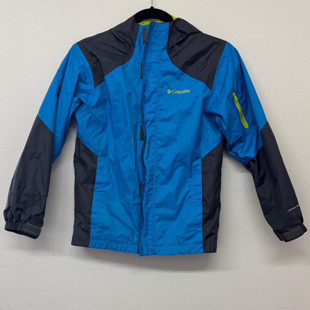 Columbia Kids Blue and Black Raincoat
